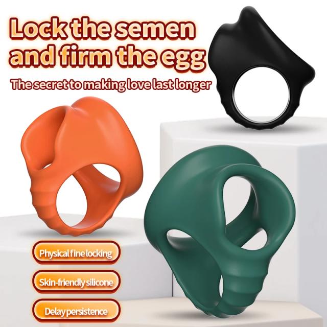 Silicone Penis Cock Ring Delay Ejaculation Super Small Chastity Cage Adjustable Penis Ring Scrotum Cockring Male Sex Toy for Men on Productcaster.