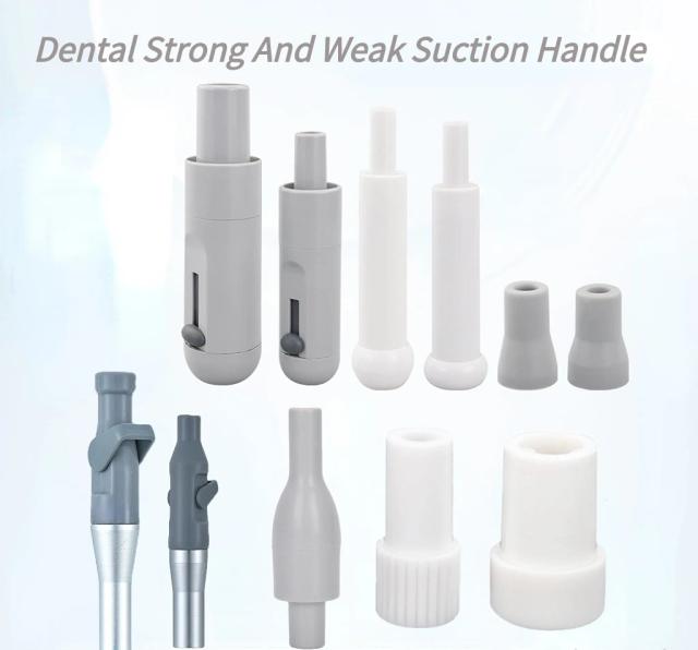 2Pcs Dental Saliva Ejector Strong and Weak Suction Handle Handpiece Valve Oral Saliva Handpiece Tip Adapter Dental Accessories on Productcaster.