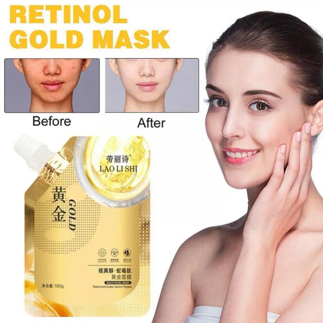 Retinol Snake Peptide Gold Mask Improve Skin Brighten Moisturizing Face Skin Apply Hydrating Cream Mask Dullness,Firm W0U5 on Productcaster.