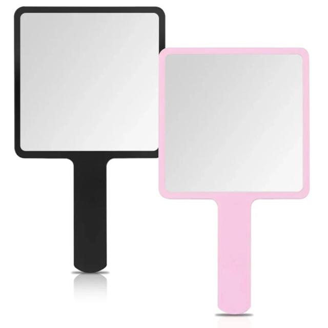 Eyelash Extension Mirror Plastic Handle Portable Square Handheld Makeup Vanity Mirror Women Cosmetic SPA Beauty Salon Supplies on Productcaster.