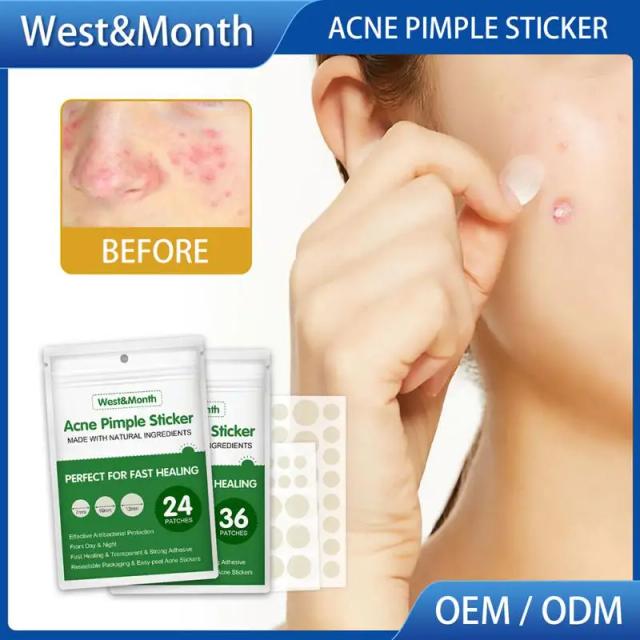 24/36PCS Invisible Acne Pimple Patch Stickers Acne Pimple Remover Tool Hydrocolloid Facial Mask Skin Care Waterproof Facial Care on Productcaster.