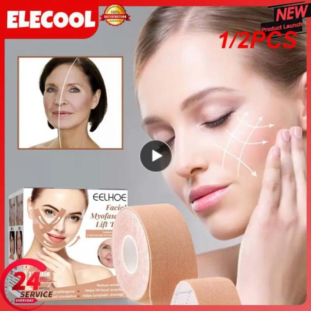 1/2PCS 5m=1 Volume Face Lift Tape Line Wrinkle Sagging V-Shape Line Neck Eyes Face Lift Tape Facail Lift Tools Fast Chin on Productcaster.