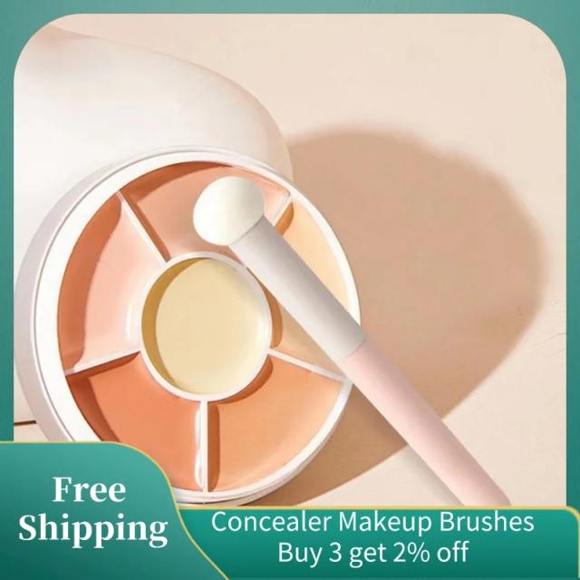 Soft Sponge Concealer Makeup Brushes Round Head Lipstick Smudge Mushroom Brush Face Contouring Blending Makeup Brushes on Productcaster.