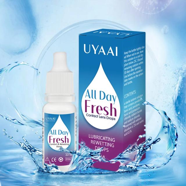 UYAAI Eye Contact Lens Comfortable Eye Drops 10Ml Solution Liquid Nursing For Eyes Clean on Productcaster.