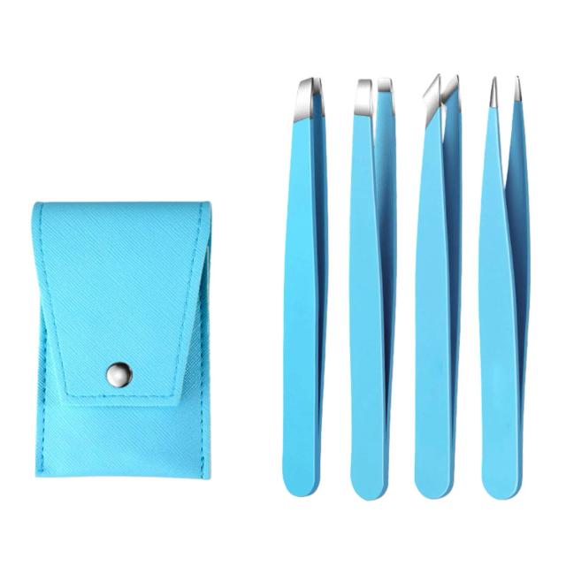 4pcs Hair Beauty Fine Hairs Puller Tweezers Durable Easy to Clean Makeup Tweezers for Men and Women Daily Use on Productcaster.