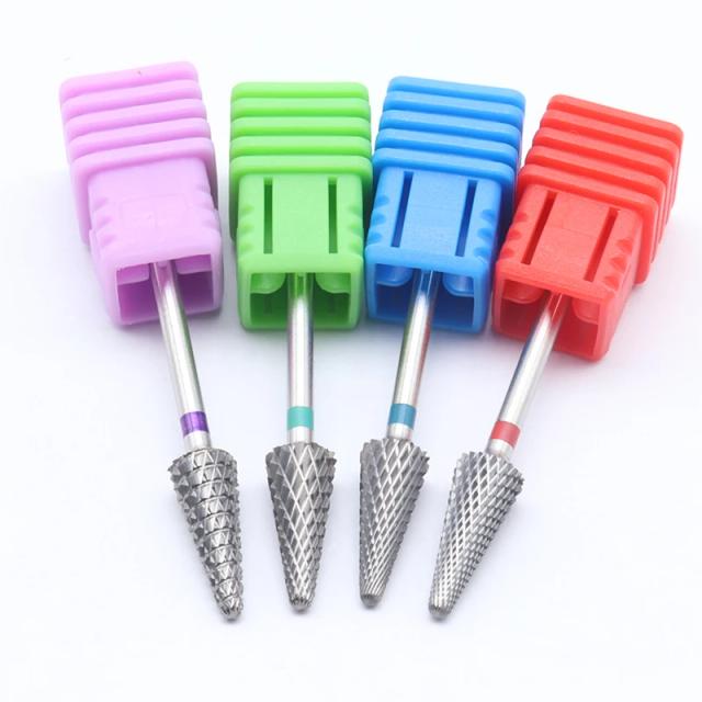 EasyNail~3/32 '' Cone Tungsten Steel Nail Drill Bit nail file Carbide Nozzle Gel remover Nail Cleaner Millings Bit M0413 on Productcaster.