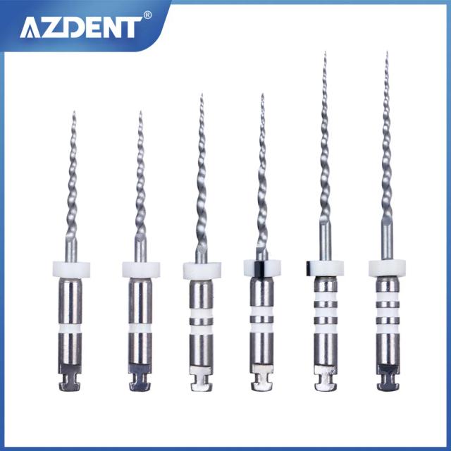 AZDENT Dental Retreatment Engine Root Canal NiTi File D1-D3 Remove Filling Material Before Canal Re-shaping 6pcs/Box on Productcaster.