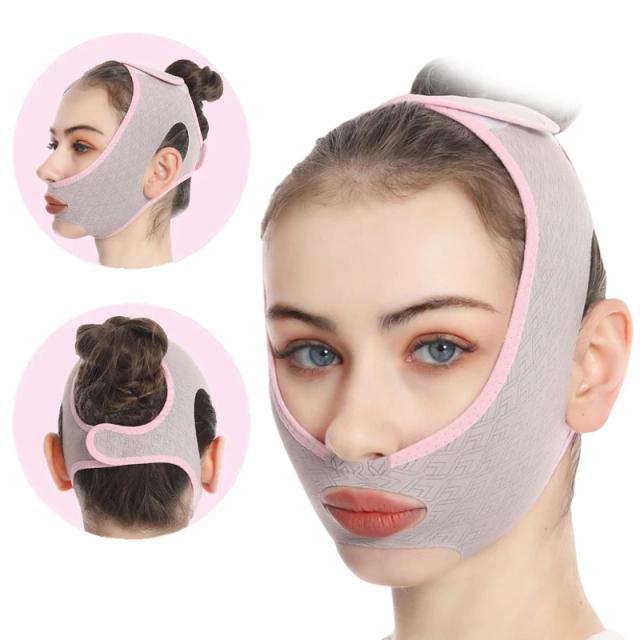 Breathable V Face Cheek Lift Up Band Face Thin Mask Reduce Double Chin V-Line Shaping Bandage Anti Wrinkle Face Bandage on Productcaster.