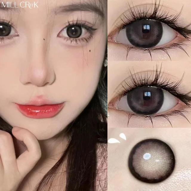 MILL CREEK 2Pcs Colorld Contact Lenses for Eyes Black Pupils Natural Effect Lens High Quality Contacts Beauty Lens Free Shipping on Productcaster.