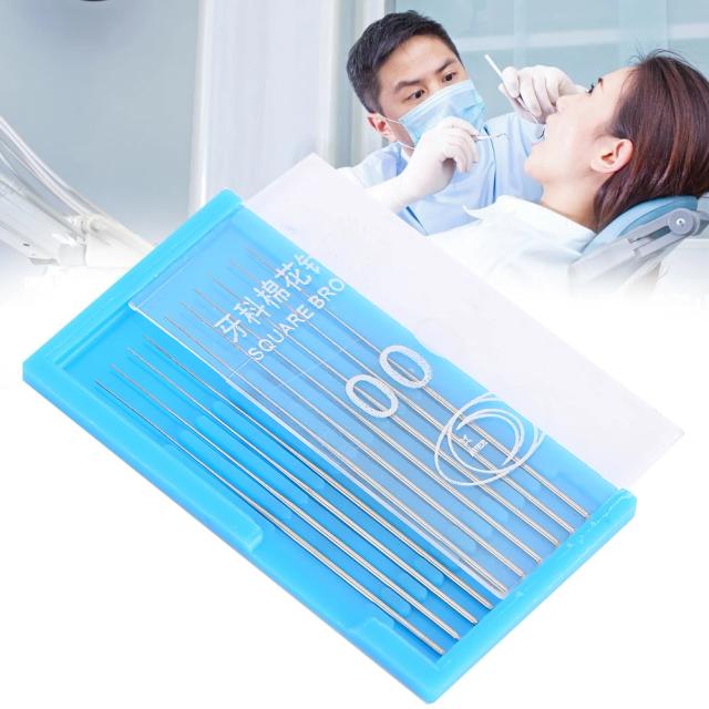 10Pcs/Set Of Dental Root Canal Irrigation Needles Stainless Steel Root Canal Needles Pulp Extraction Needles Dental Pulp Needles on Productcaster.