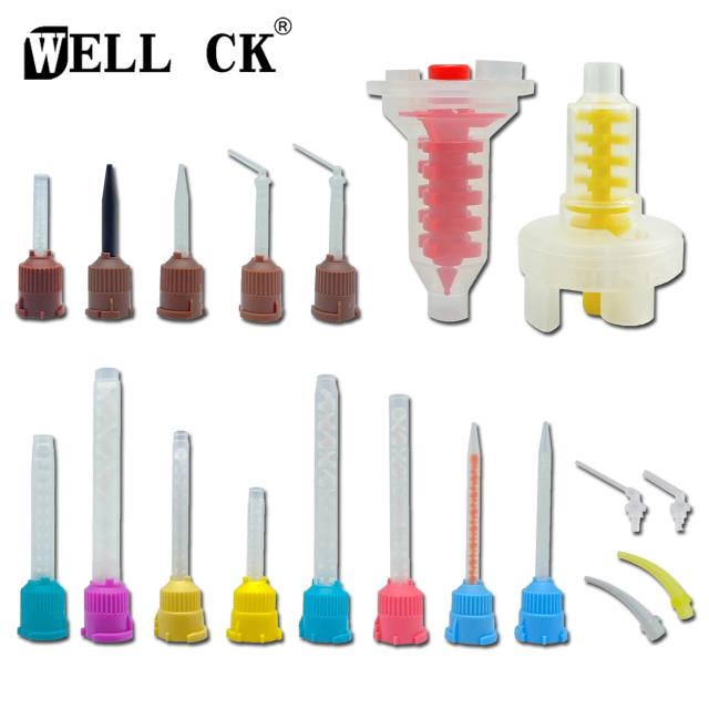 50pcs/Lot Dental Mixing Tips Impression Materials Lab Denture Laboratory Color Tubes Disposable Silicone Rubber on Productcaster.