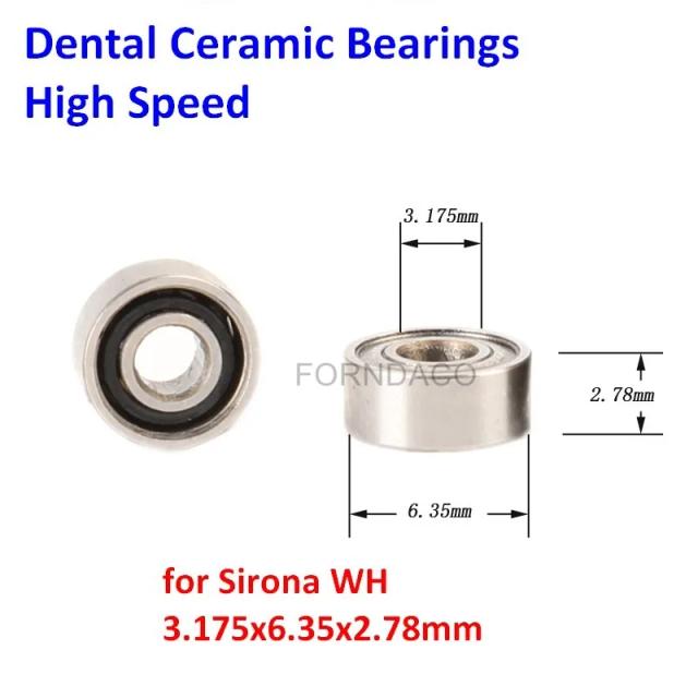 10/5pcs Dental Bearings High Speed For Sirona WH SR144TLZWN Size 3.175x6.35x2.78mm Turbine Cartridge Rotor Bearing Ceramic Ball on Productcaster.