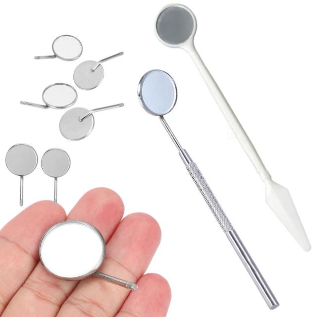 Stainless Steel Dental Lab Mouth Mirror 16cm Oral Hygiene Care Tool Detachable Dentist Clinic Teeth Whitening Inspection Mirror on Productcaster.