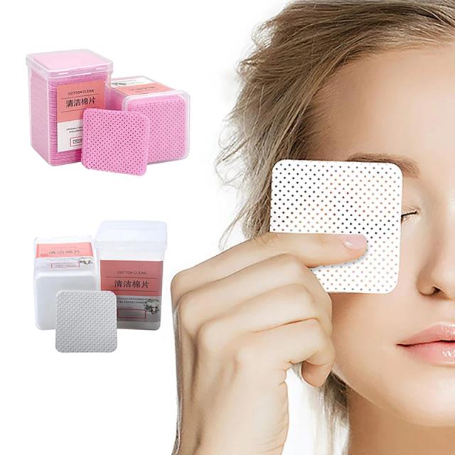 200pcs Cotton Wipes Glue Paper Eyelash Nail Polish Glue Remover Bottle Prevent Clogging Lint-Free Cleaner Pads Salon Manicure on Productcaster.