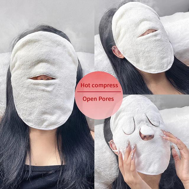 Hot Compress Cotton Spa Towel Facial Opening Pore Moisturizing Steam Hot Cold Skin Care Towel Mask Mask Female Beauty Tools 2023 on Productcaster.