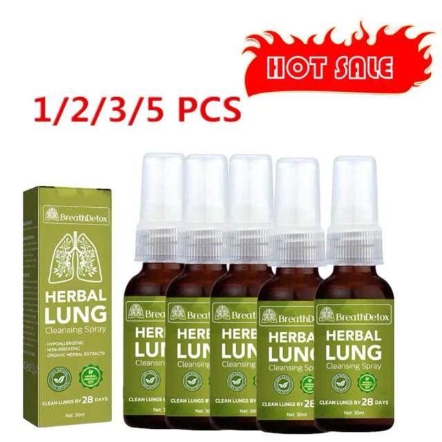 30ml Lung Herbal Cleanser Spray Smokers Clear Nasal Mist Anti Snoring Congestion Relieves Solution Clear Dry Throat Breath Spray on Productcaster.