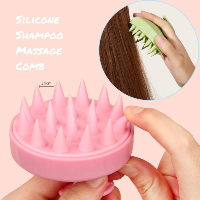 Wet and Dry Silicone Shampoo Massage Comb Scalp Hair Massager Adult Soft Household Bath Hair Shower Brush Comb Care Tool on Productcaster.