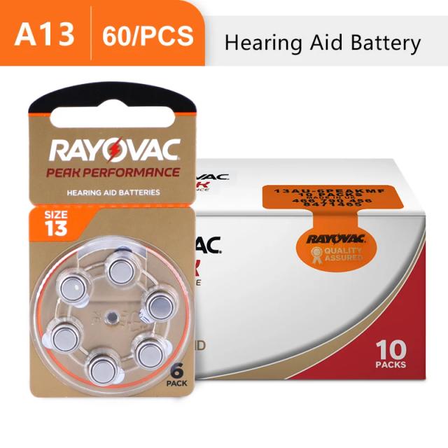 Mini Hearing Aids Battery A13 PR48 High Performance RAYOVAC PEAK Zinc Air Batteries For Hearing Aids Listen Device Dropshipping on Productcaster.