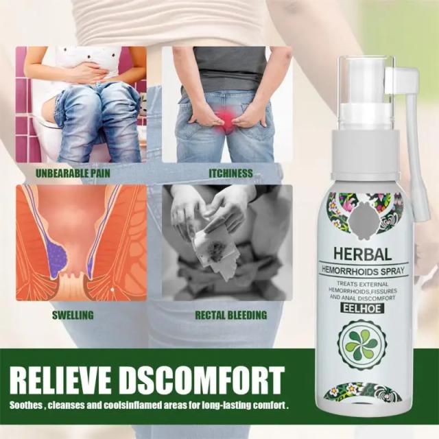 30ML Natural Spray Relieve Swelling Hemorrhoids Meat Ball Hemorrhoid Spray Mix Inside And Outside Anal Soothing Drop on Productcaster.