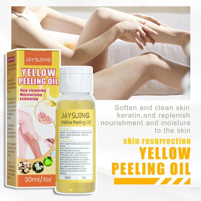 Strong Yellow Peeling Oil Exfoliation Gel Whitening Tone Lighten Care Bleach Skin Even Dark Knees Knuckles Elbow Hands T7R8 on Productcaster.