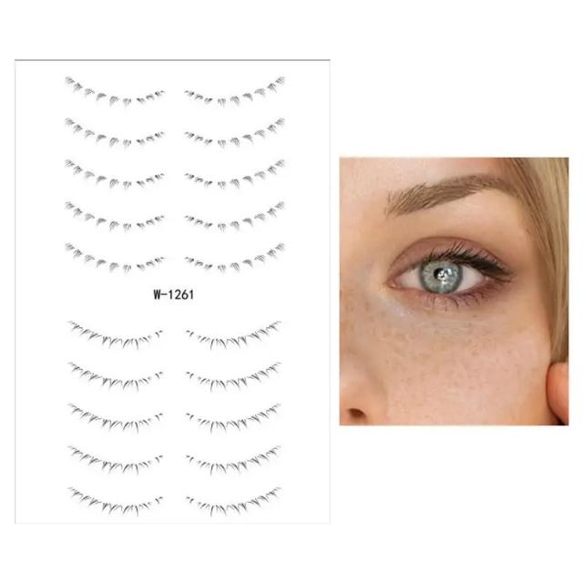 Individual Lashes Decal DIY Lower False Eyelashes Decal Natural Strip Fake Eyelashes Wispy Manga Eye Lashes Short 3D Clear Lash on Productcaster.