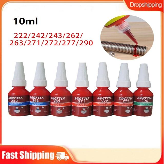 10ml 243 Threadlocker Screw Nut adhesive liquid screws fixer loosening Anaerobic Locking Glue sealer 222 242 262 263 271 277 290 on Productcaster.