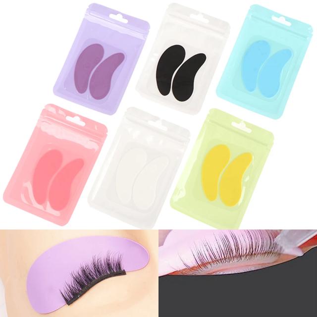 1Pair Reusable Eye Pads Silicone Stripe Lash Lift Eyelash Extension Hydrogel Patches Under Eye Gel Patches Beauty Makeup Tools on Productcaster.