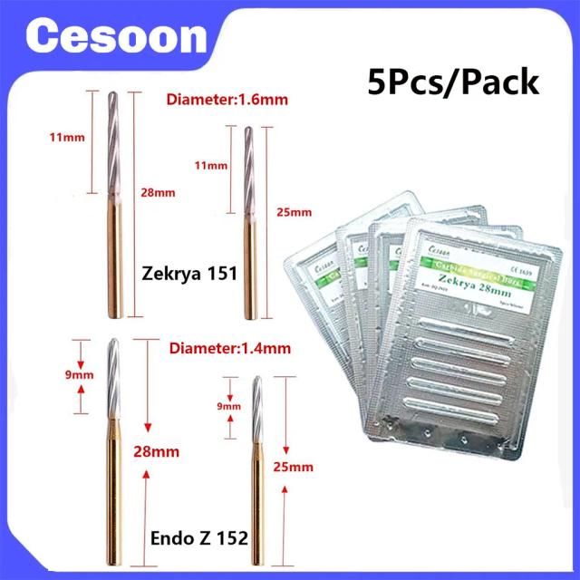 5Pcs/Pack Dental Tungsten Carbide Burs Endodontic Polishing Bur Drills Zekrya151 Endo Z 152 For High Speed Handpiece Dentist Too on Productcaster.