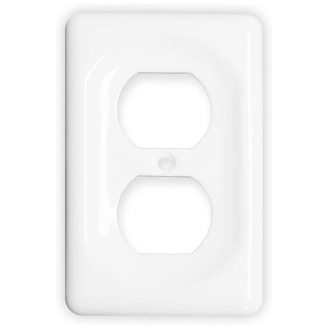 2Pack Switch Plates Ceramic Switch Plates Switch Plate Cover White (Single Duplex) on Productcaster.