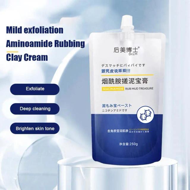 Instant Whitening Body Exfoliating Nicotinamide Gel Scrub Rubbing Exfoliator Cream Body 250g Treasure Scrub Mud Mud H5K4 on Productcaster.