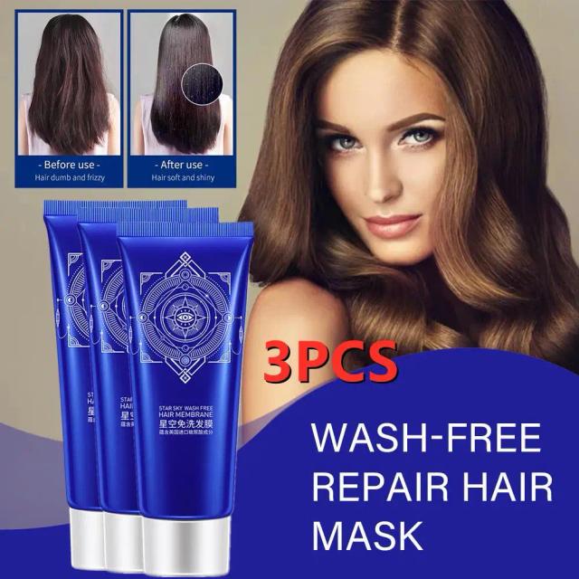 3X80g Keratin Hair Mask Magical 5 Seconds Repair Damage Frizzy Treatment Scalp Hair Root Shiny Balm Straighten Soft Care Product on Productcaster.