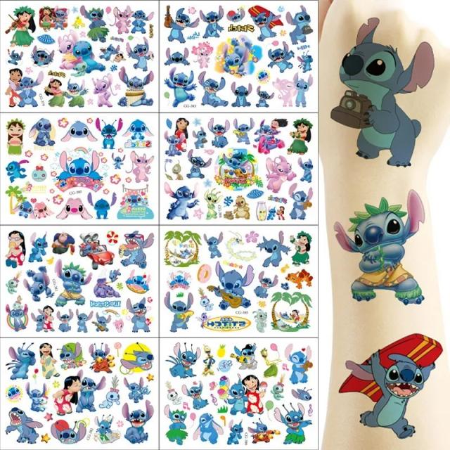 New Interstellar Baby Stitch Cartoon Tattoo Stickers Children Stitch Water Transfer Disposable Tattoo Stickers Toys Kawaii Gift on Productcaster.