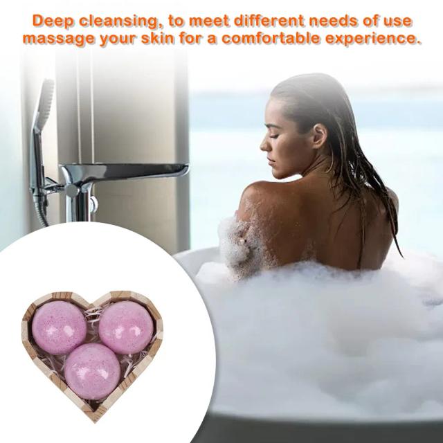 3 Pieces Bath Bubble Relaxing Body Cleaning Shower Fizz Salt Portable on Productcaster.