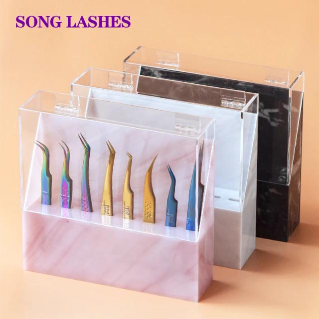 Songlashes Solid Tweezer tool box Black White And Pink Eyelash Extension Supplies Make Up Products on Productcaster.