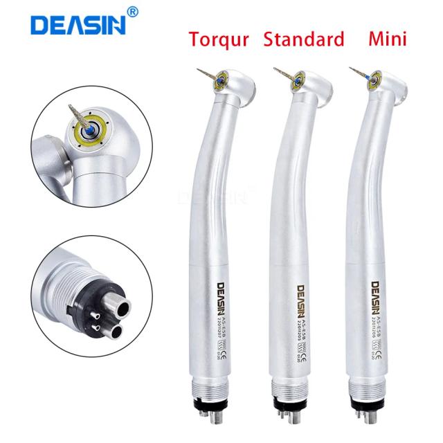 DEASIN Dental E-generator Shadowless Ring LED High Speed Ceramic Mini/Standard / Torque Handpiece with 5 Water Sprays 2/4 Holes on Productcaster.