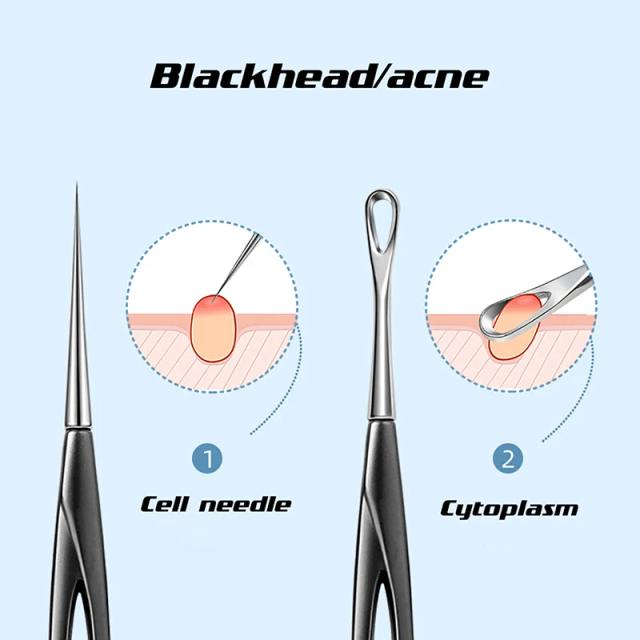 Blackhead Remover Cell Pimples Blackhead Clip Tweezers Removal Needle Beauty Salon Special Scraping Closing Acne Needle Tools on Productcaster.