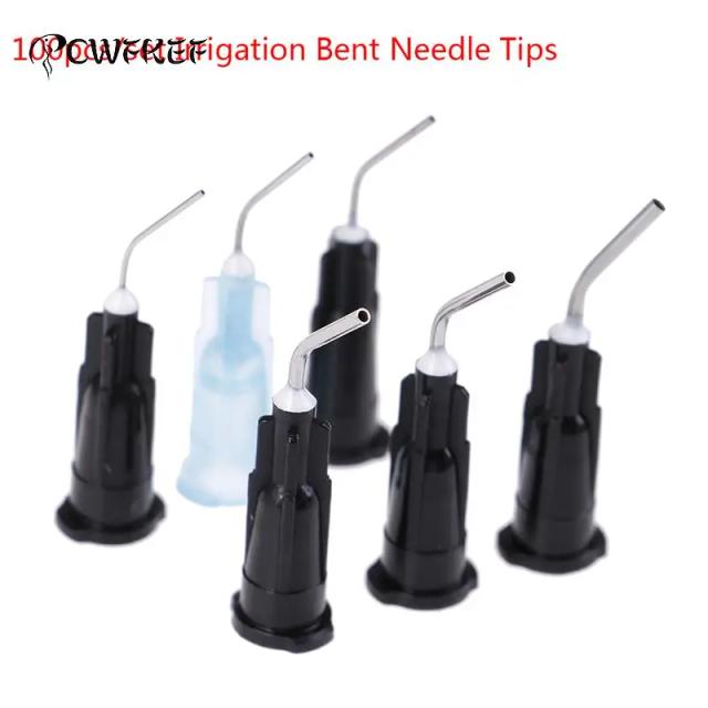 100pcs/lot Equipment Irrigation Bent Needle Tips Dental Flow Sealant Etchant Composite Resin Acid Reagent Delievery Syringe Tips on Productcaster.