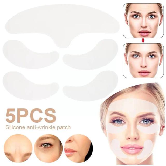 Silicone Eye Patch Combo Set Reusable Anti-Wrinkle Facial Pad Forehead Removal Patch Line Eye Sticker Facial S9W3 on Productcaster.