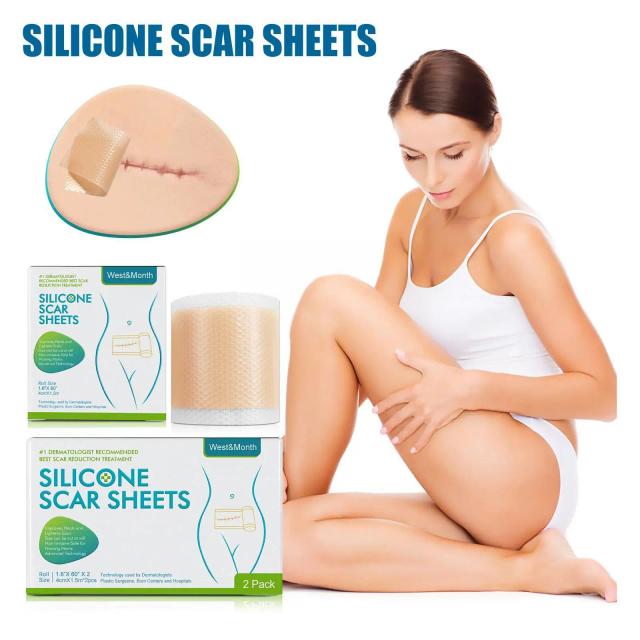 Silicone Scar Sheets Painless Scar Repair Tape Roll Effective Scar Removal Strips For C-Section Keloid Surgery Burn Acne 4x I6Y9 on Productcaster.