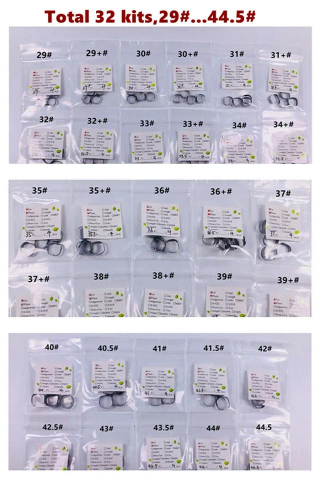 50kit(200pcs) Dental Plain Band Rough Inner 1st Molar Bands Bracket Orthodontic on Productcaster.