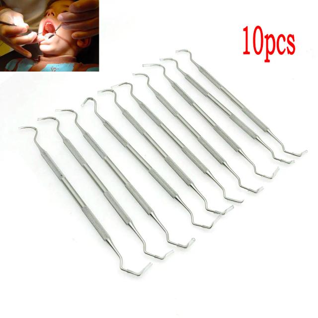 10pcs Stainless Steel Dental Tool Dentist Teeth Clean Hygiene Explorer Probe hook Pick dentists instruments teeth cleaning tool on Productcaster.