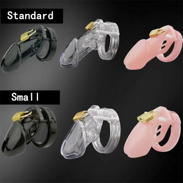 Small/Standard Male Chastity Device Cock Cage With 5 Size Rings Brass Lock Locking Number Tags Sex Toys for Men Couples Adults on Productcaster.