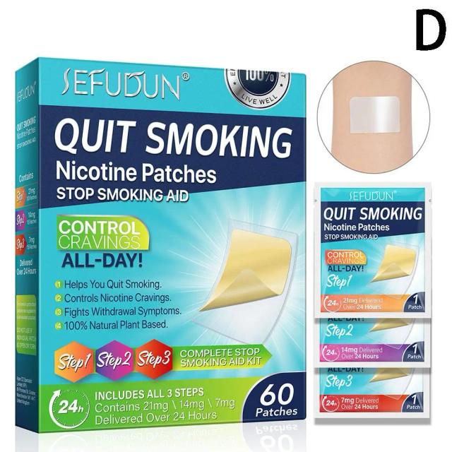 Quit Smoking Patches Smoking Cessation Anti-Anxiety Improve Sleeping Relief Coughing Cleaning Body Toxins Phlegm Lung Detox Care on Productcaster.