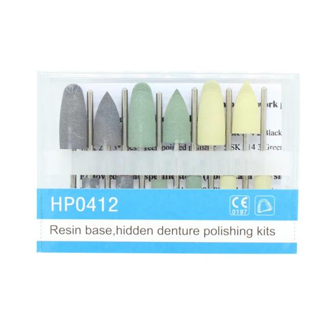 12PCS/Box Dental Composite Polishing Kit for Low Speed Handpiece Contra Angle Ceramic Silicone Rubber Polishers on Productcaster.