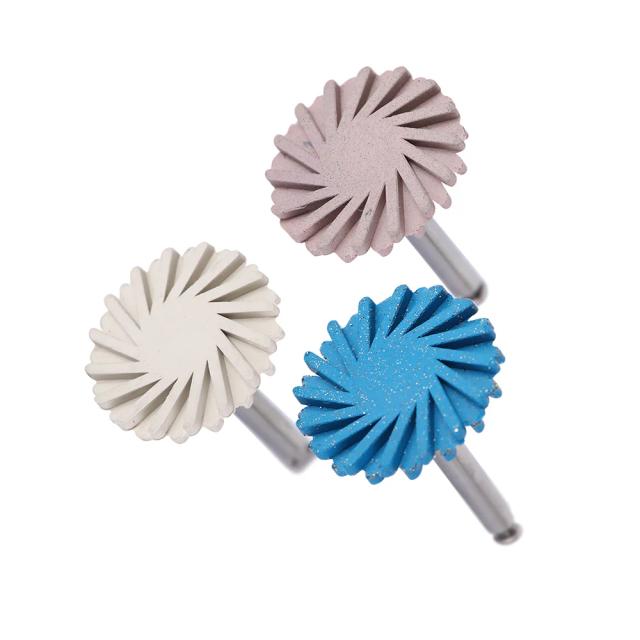 3Pcs Dental Polishing Wheel Diamond Zirconia Ceramic Twist RA Radial Discs EVE Spiral Flex Burs Tools on Productcaster.