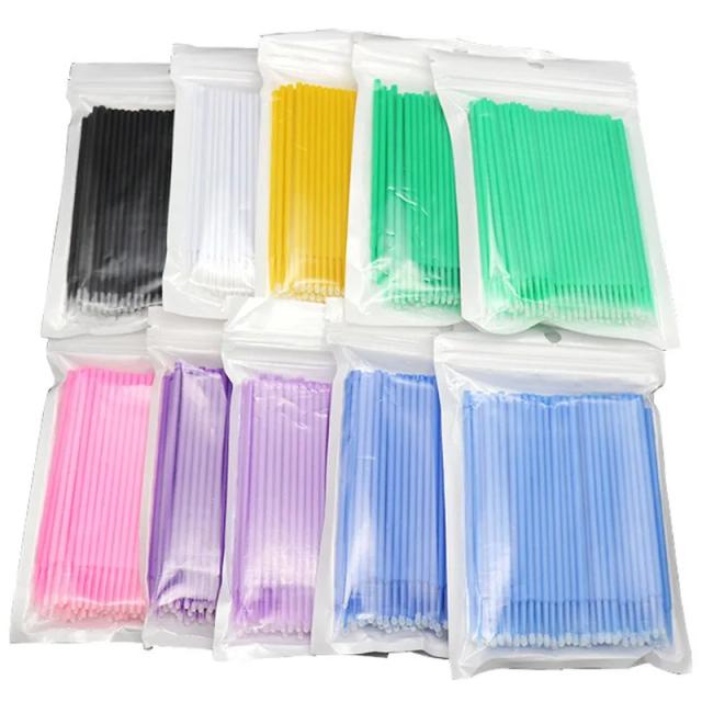 100PCS Disposable MicroBrush Eyelashes Extension Individual Lash Removing Swab Micro Brush For Eyelash Extension Tools on Productcaster.