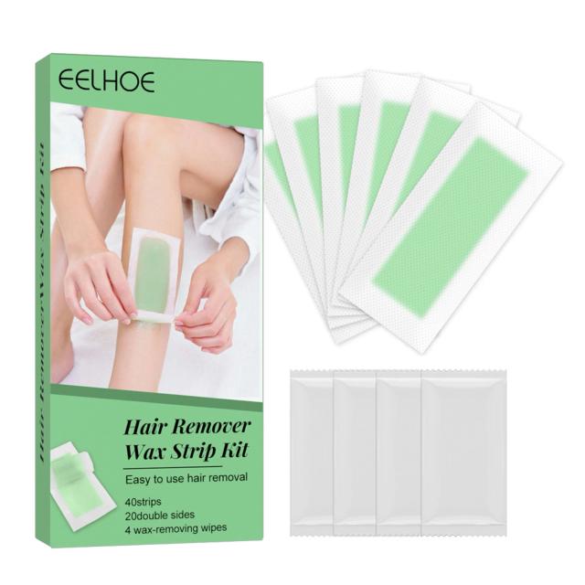 24pcs/lot Hair Removal Wax Strips Roll Underarm Wax Strip Paper Beauty Tool Leg Body Facial Hair Women Men on Productcaster.