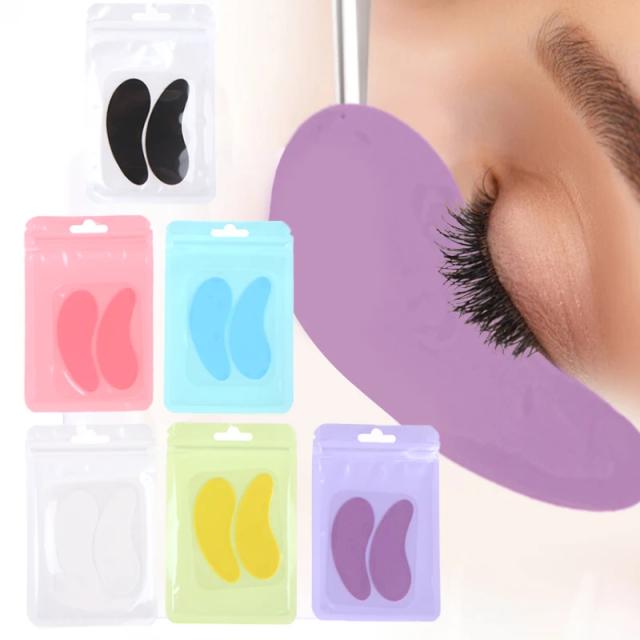 1 Pair Reusable Anti-Wrinkle Silicone Beauty Eye Mask Skin Care Eye Patches Eyelash Pads on Productcaster.