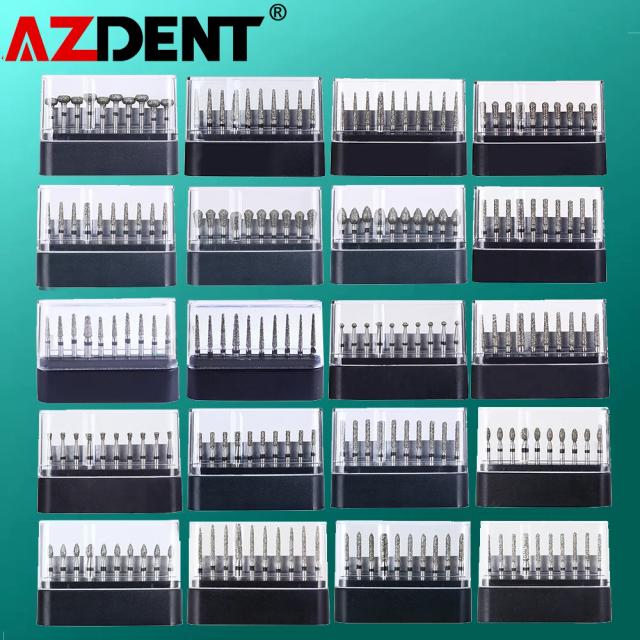 10Pcs/Box Dia.1.6mm Dental Diamond Burs Drills High Speed Handpiece Polishing Dentist Tools on Productcaster.