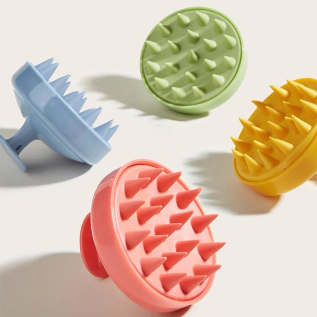 Silicone Shampoo Scalp Hair Massager Wet and Dry Shower Brush Shampoo Massage Comb Adult Soft Bath Hair Comb Health Care Tool on Productcaster.